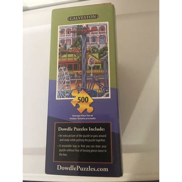 New DOWDLE FOLK ART COLLECTORS PUZZLE Galveston 500 PCS Brand New‎ - Picture 2 of 5